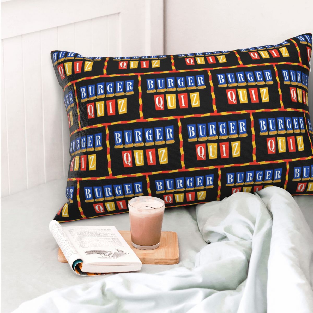 Home Decor Quiz Free - Burger Quiz New Logo Rectangle Pillowcase