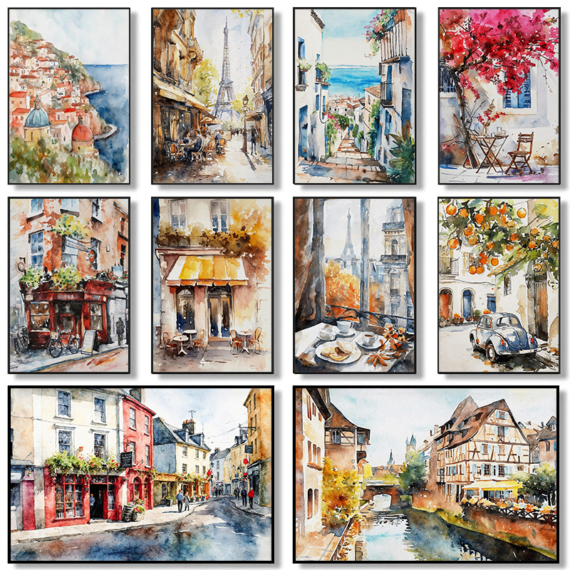 Home Decor Vietnam - Paris Rome Santorini Coastal City Architecture