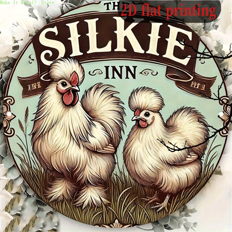 Home Decor Kolkata - Vintage The Silkie Inn Round Tin