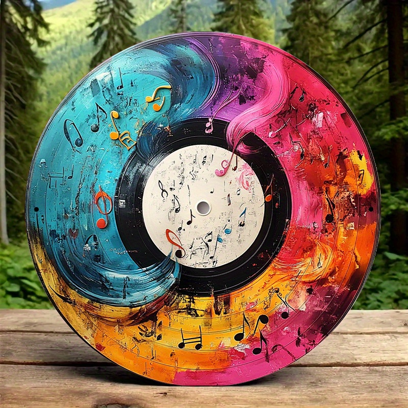 Home Decor Kit - 12-Inch Vibrant Vinyl Record Art with