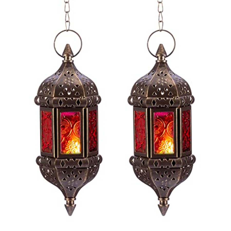 Home Decor Handmade - 2 Pcs Hanging Hexagon Decorative Moroccan
