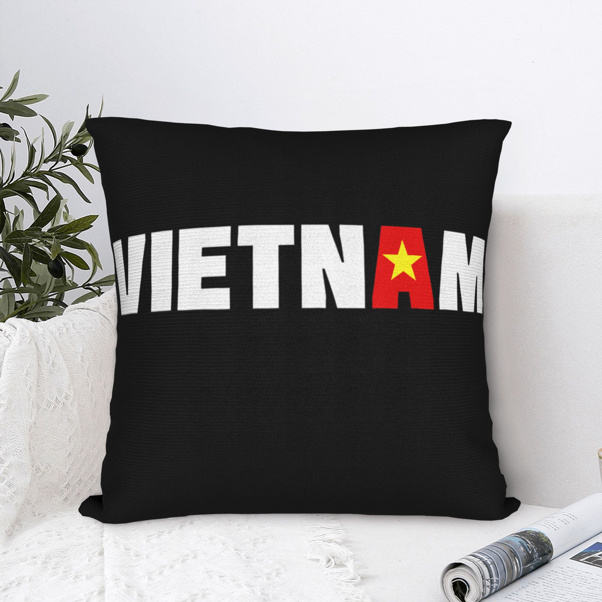 Home Decor Vietnam - Vietnam Flag Yellow Star Asia Pillowcase
