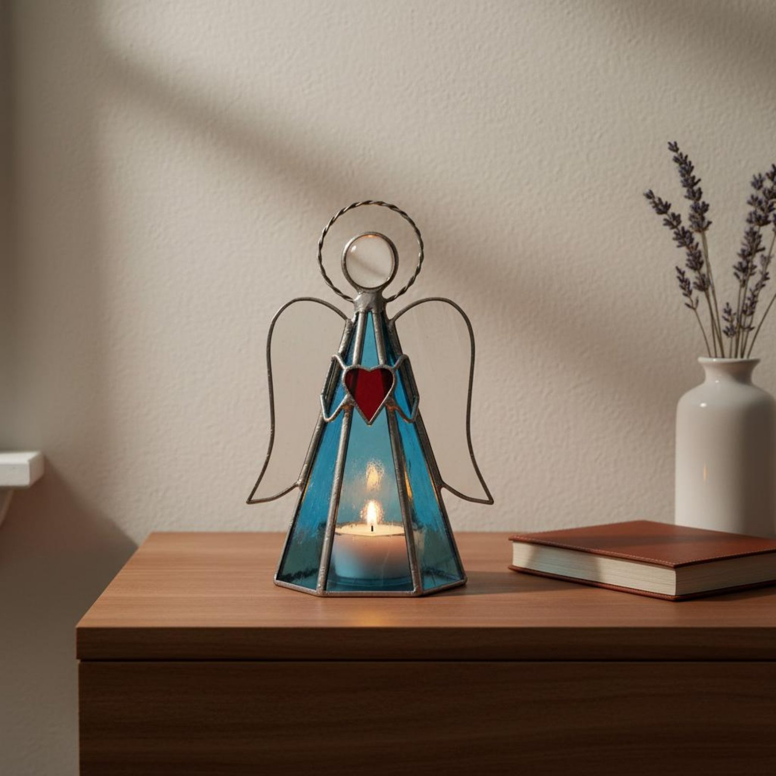 Home Decor Handmade - Stained Glass Candle Holder Handmade Look