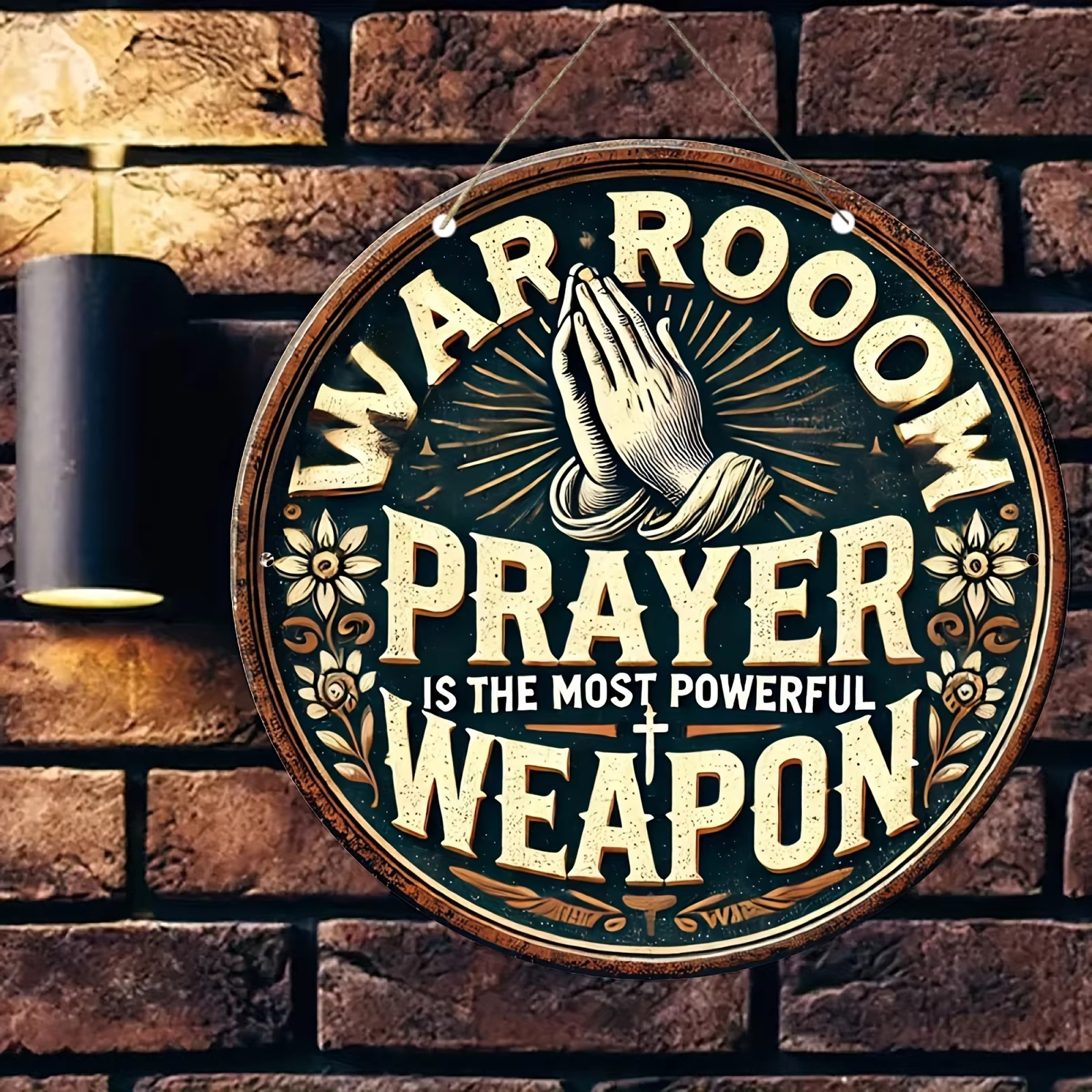 Home Decor Logo Design - Vintage Round Wood Logo-_War Room Prayer