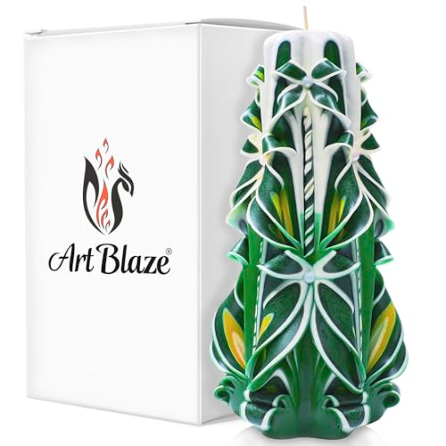 Home Decor Handmade - Carved Candles - Handmade Long Burning