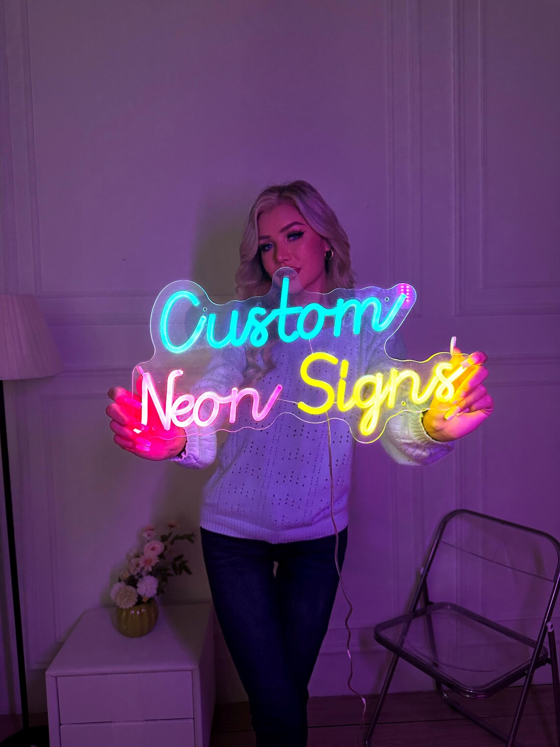 Home Decor Logo Design - Custom Neon Sign Personalized Led Neon