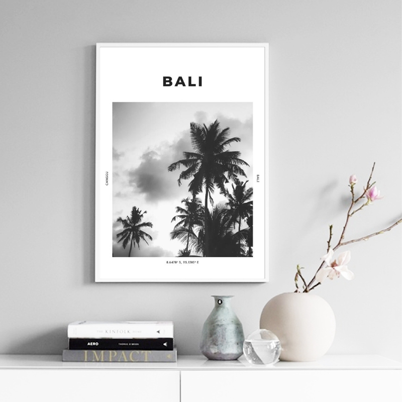 Bali Travel Print Black White  - Home Decor Ubud review and price