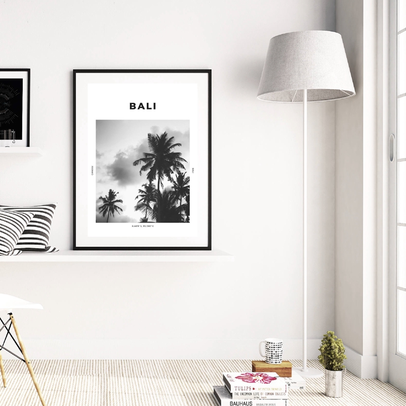 Bali Travel Print Black White  - Home Decor Ubud review and price