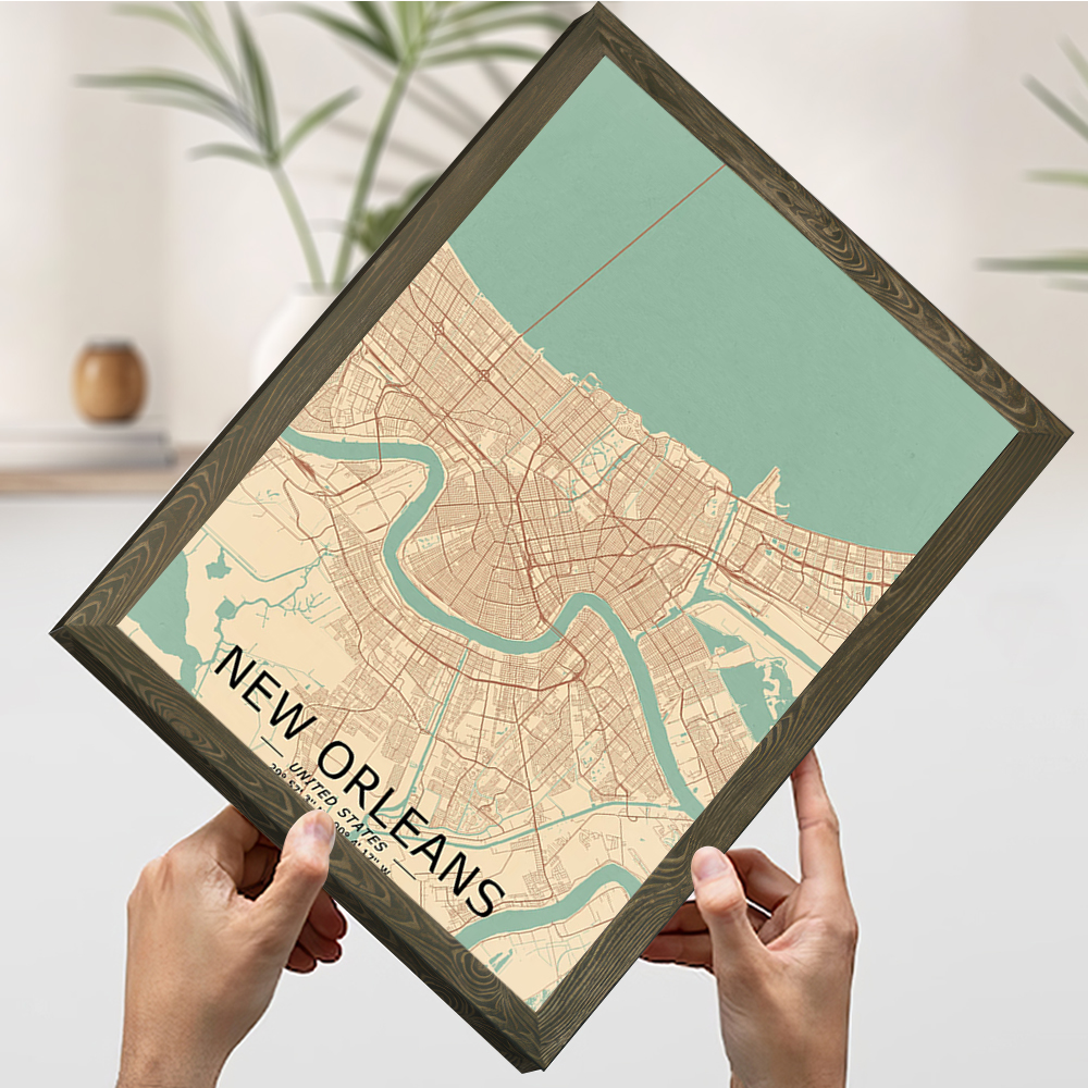 New Orleans Vintage Map Poster - Home Decor New Orleans review and price