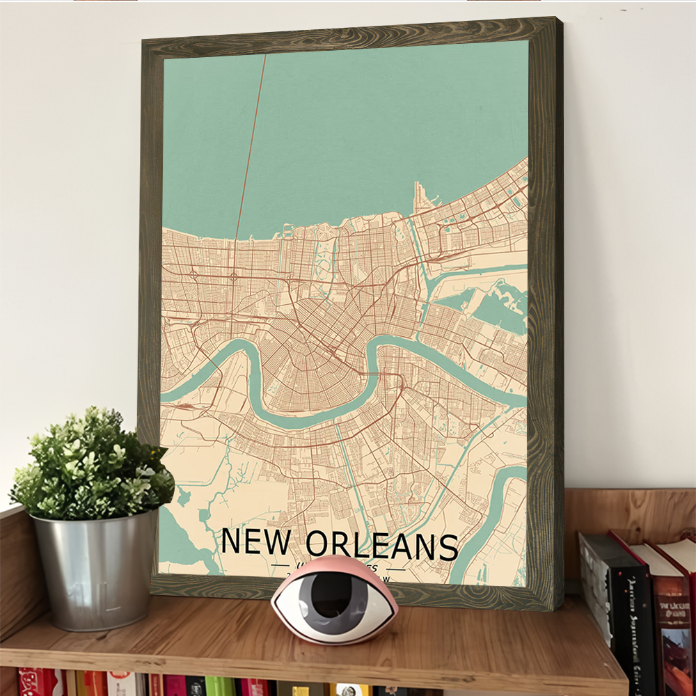 New Orleans Vintage Map Poster - Home Decor New Orleans review and price