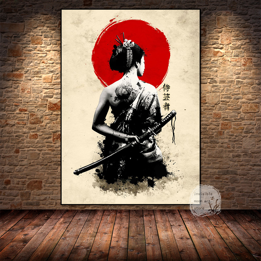 Retro Japanese Warrior Bushido - Home Decor Vietnam review and price
