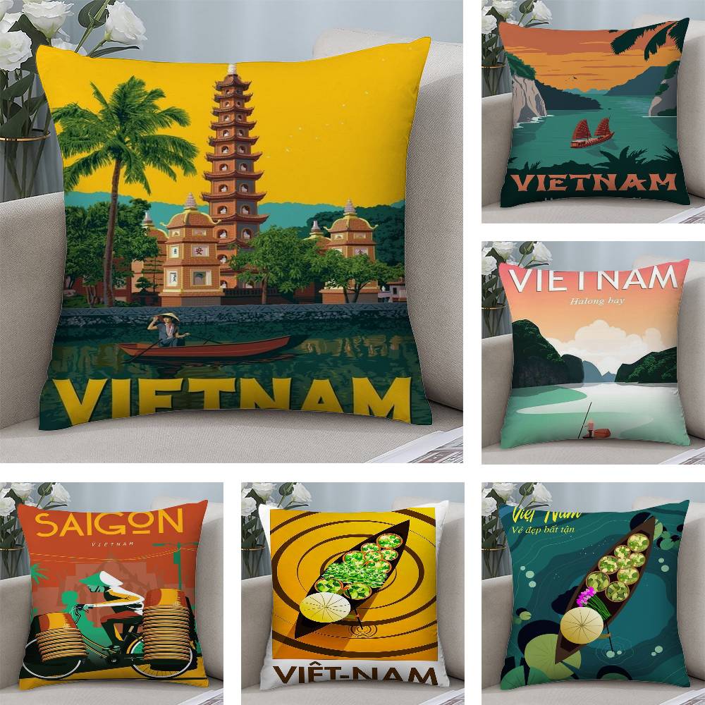 Vietnam Style Pillow Case Shor - Home Decor Vietnam review and price