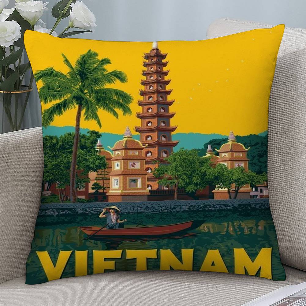 Vietnam Style Pillow Case Shor - Home Decor Vietnam review and price