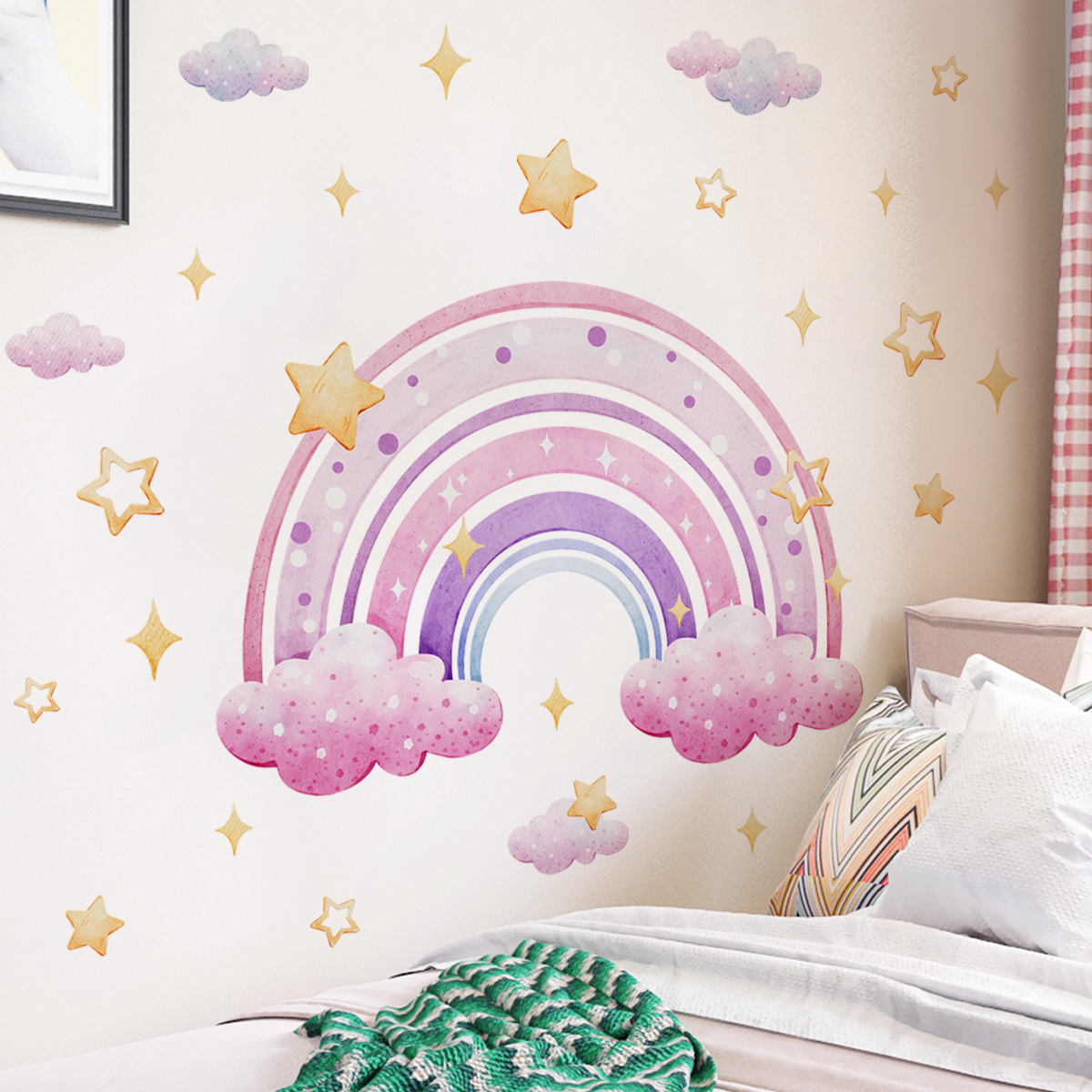 Colorful Rainbow Stars Cloud W - Home Decor Kit review and price