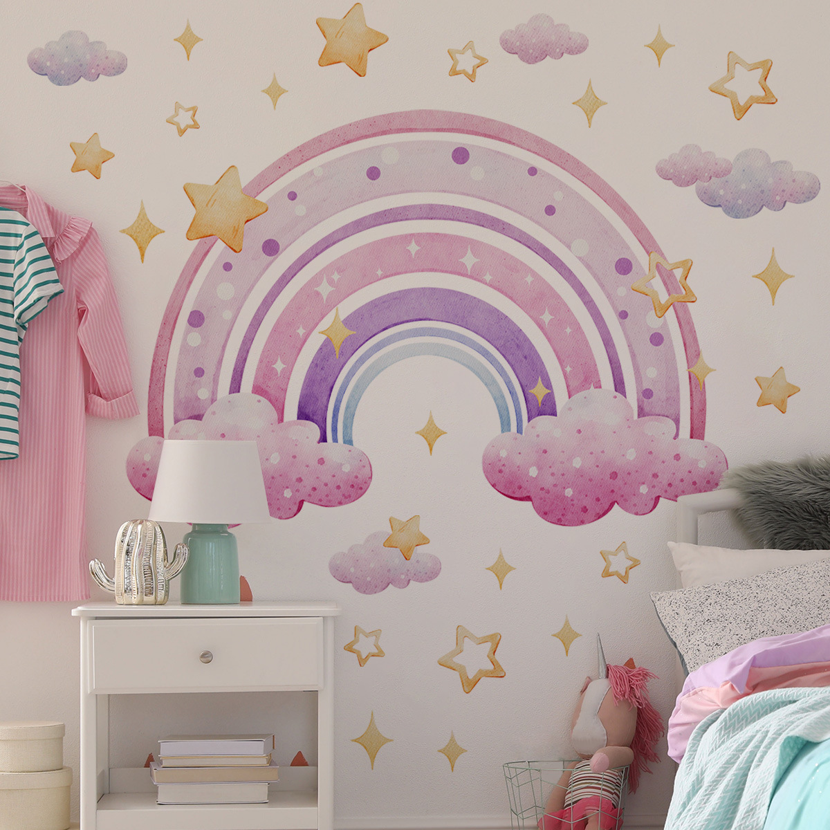 Colorful Rainbow Stars Cloud W - Home Decor Kit review and price