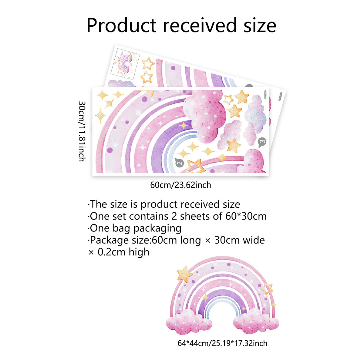 Colorful Rainbow Stars Cloud W - Home Decor Kit review and price