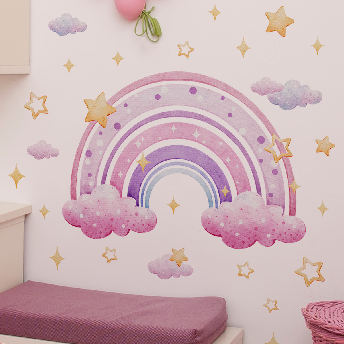 Colorful Rainbow Stars Cloud W - Home Decor Kit review and price