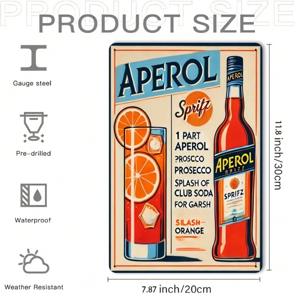 Vintage Aperol Spritz Metal Si - Home Decor Kolkata review and price