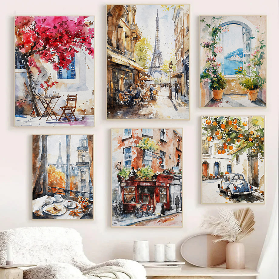 Paris Rome Santorini Coastal C - Home Decor Vietnam review and price