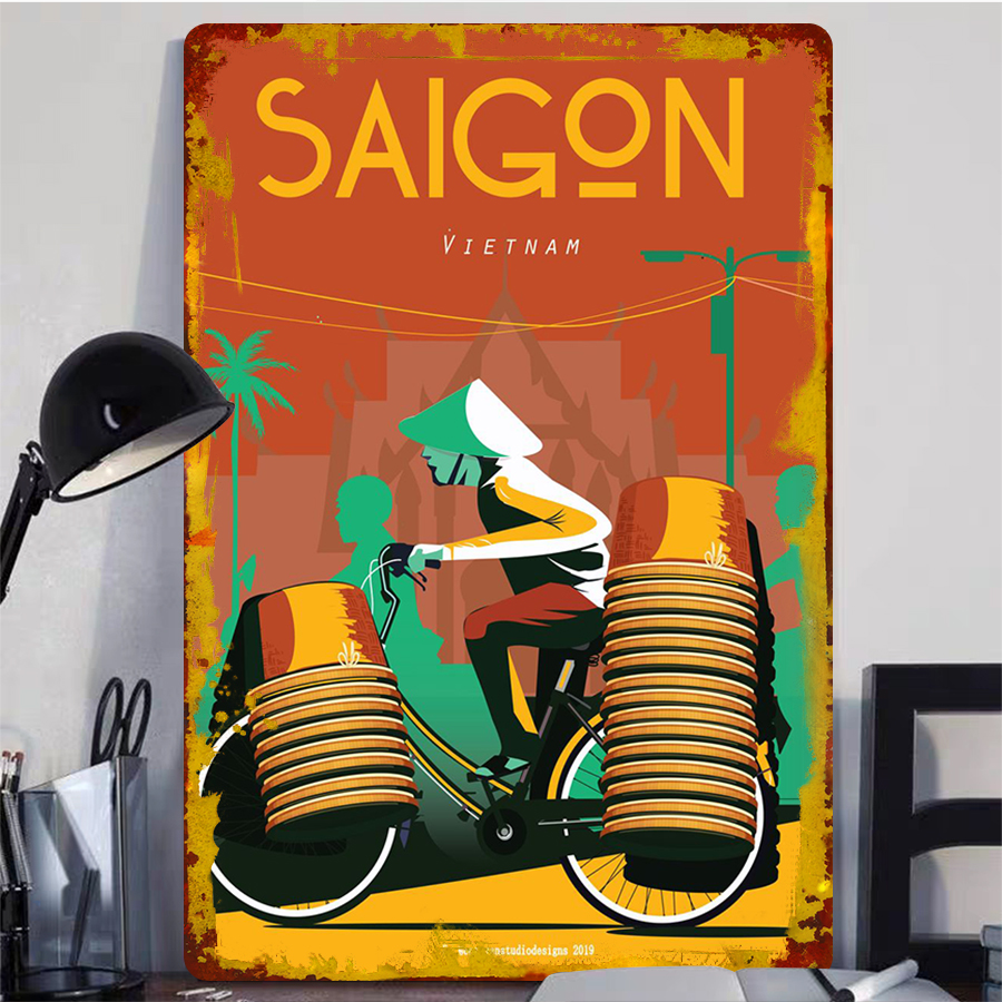 Saigon Vietnam Bicycle Vendor  - Home Decor Vietnam review and price