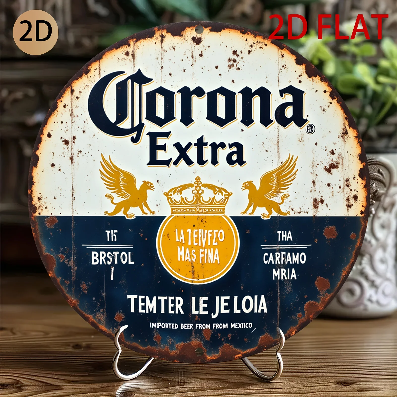 2D Flat, Vintage Corona Extra  - Home Decor Logo Design review and price