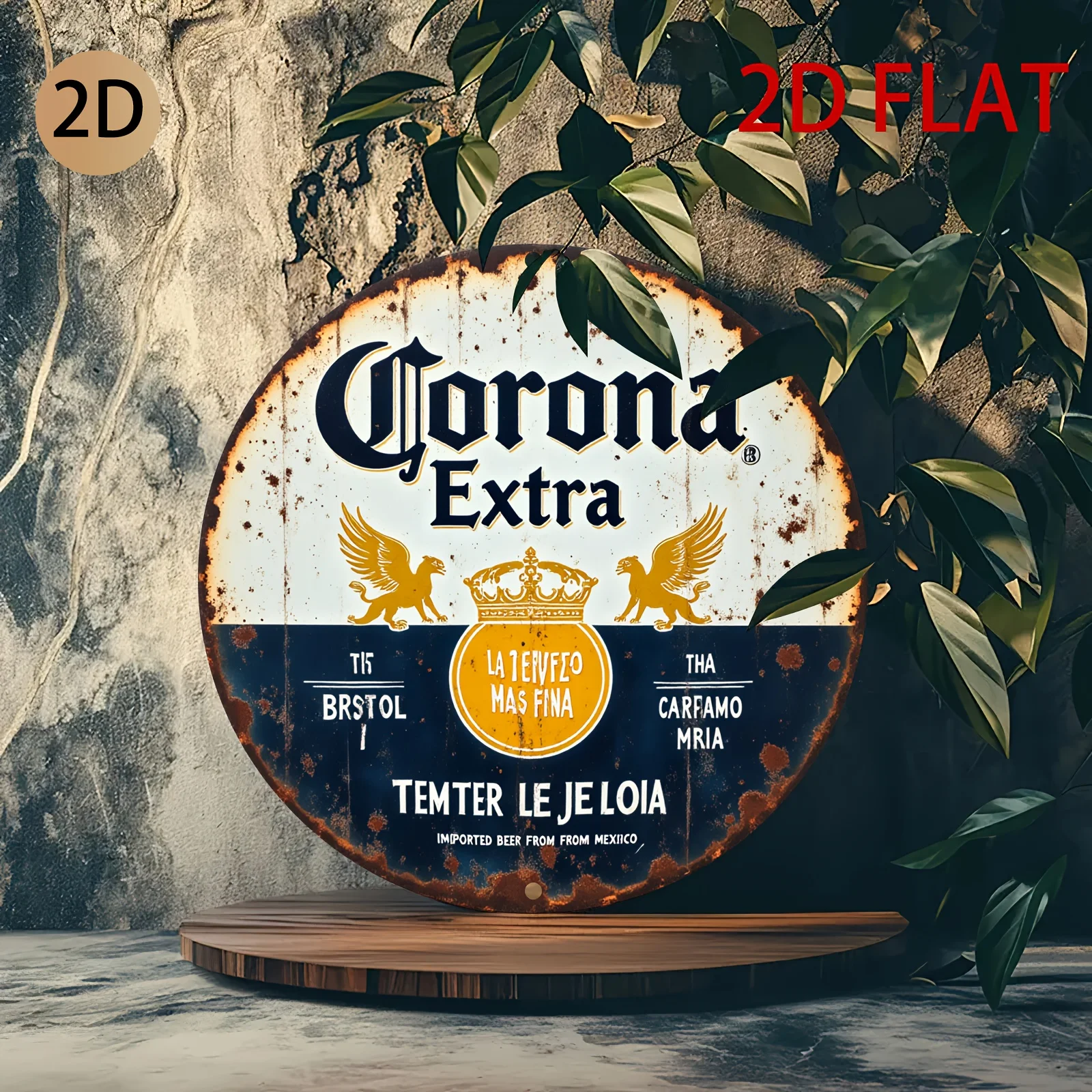 2D Flat, Vintage Corona Extra  - Home Decor Logo Design review and price