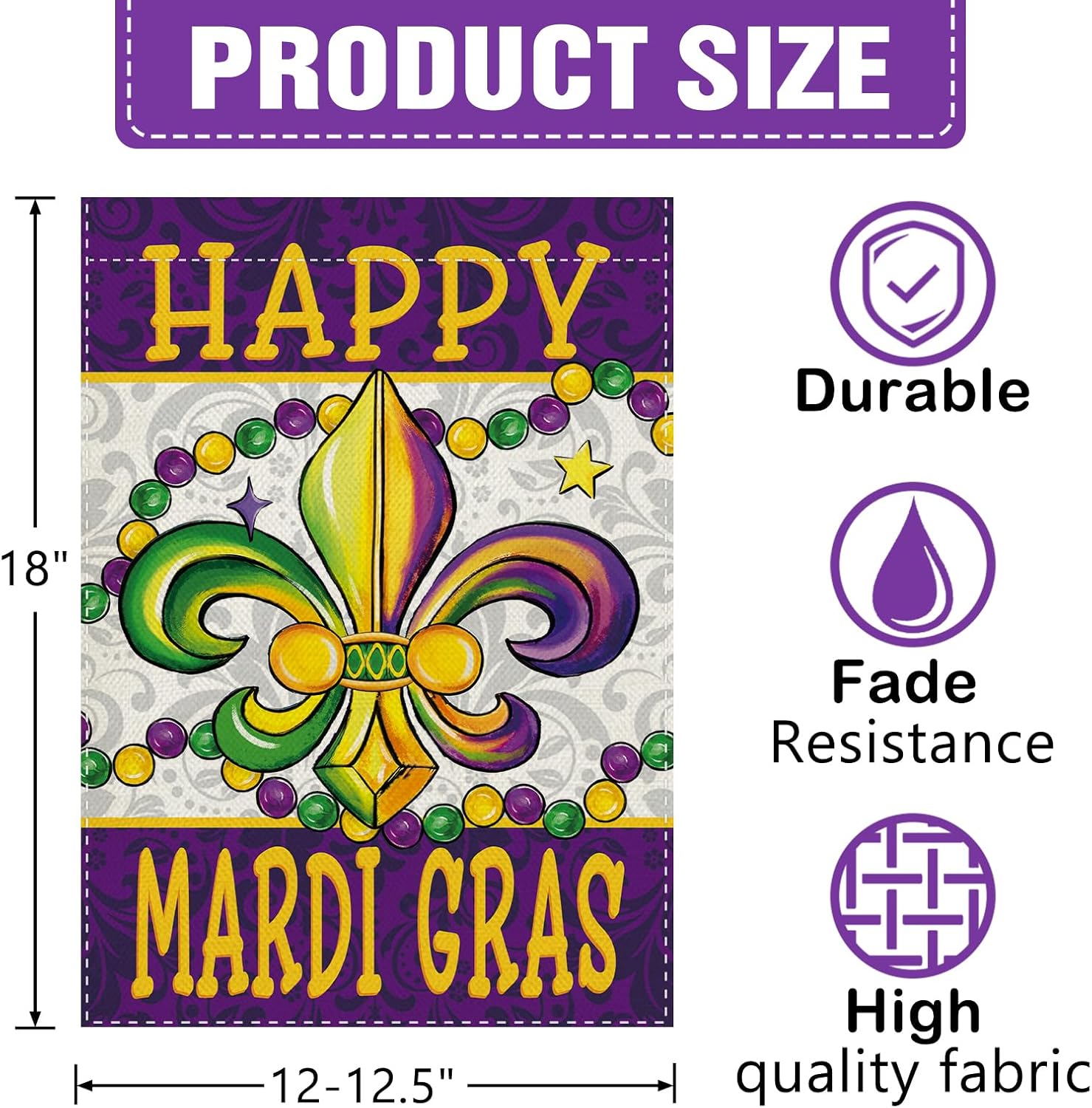 Dyrenson Happy Mardi Gras Fleu - Home Decor New Orleans review and price
