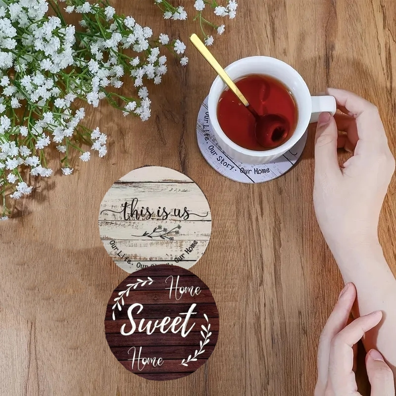 6 pieces of circular inspirati - Wooden Letter Sign review and price