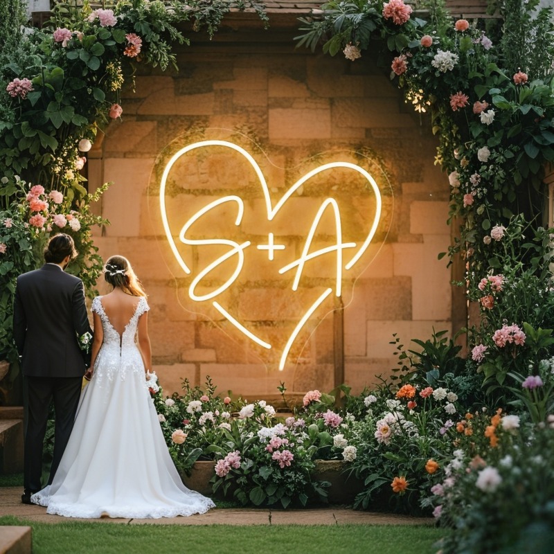 Custom Initials Heart LED Neon - Home Decor Lamp review and price