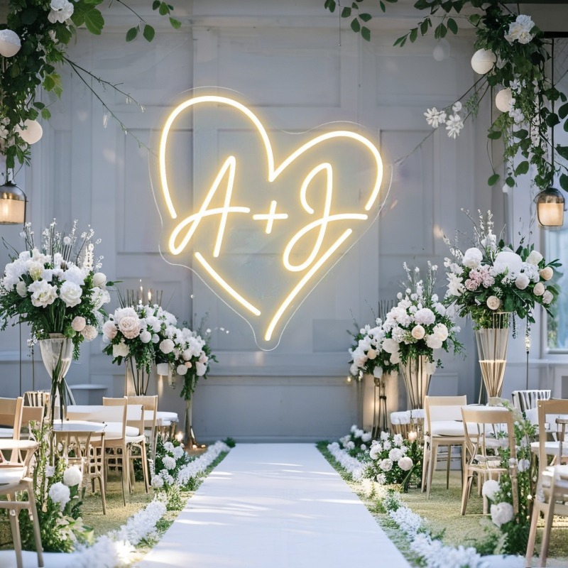 Custom Initials Heart LED Neon - Home Decor Lamp review and price