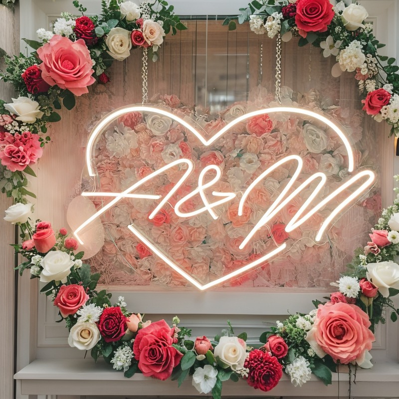 Custom Initials Heart LED Neon - Home Decor Lamp review and price