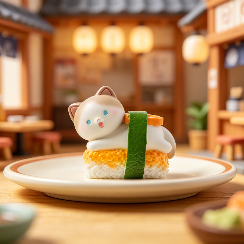Kawaii Action Figure Sushi Cat - Home Decor Online review and price