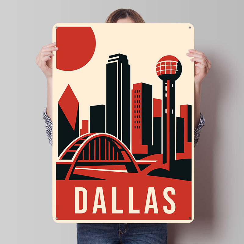 Dallas Vintage Travel Printed  - Home Decor Dallas review and price