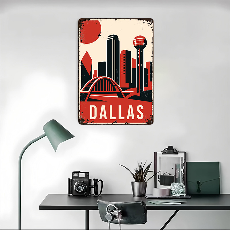 Dallas Vintage Travel Printed  - Home Decor Dallas review and price