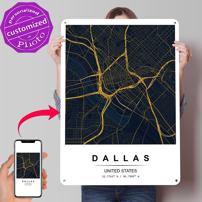 Dallas City Map Art Printed Po - Home Decor Dallas review and price
