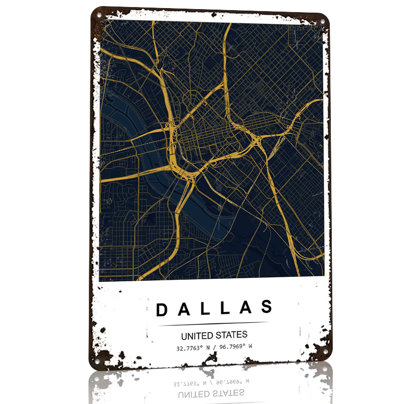 Dallas City Map Art Printed Po - Home Decor Dallas review and price