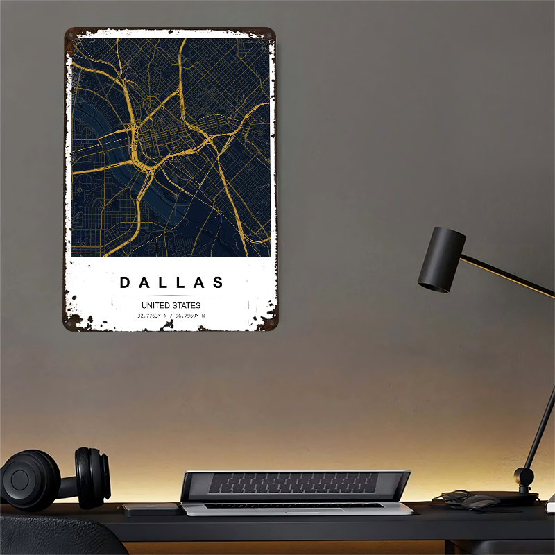 Dallas City Map Art Printed Po - Home Decor Dallas review and price