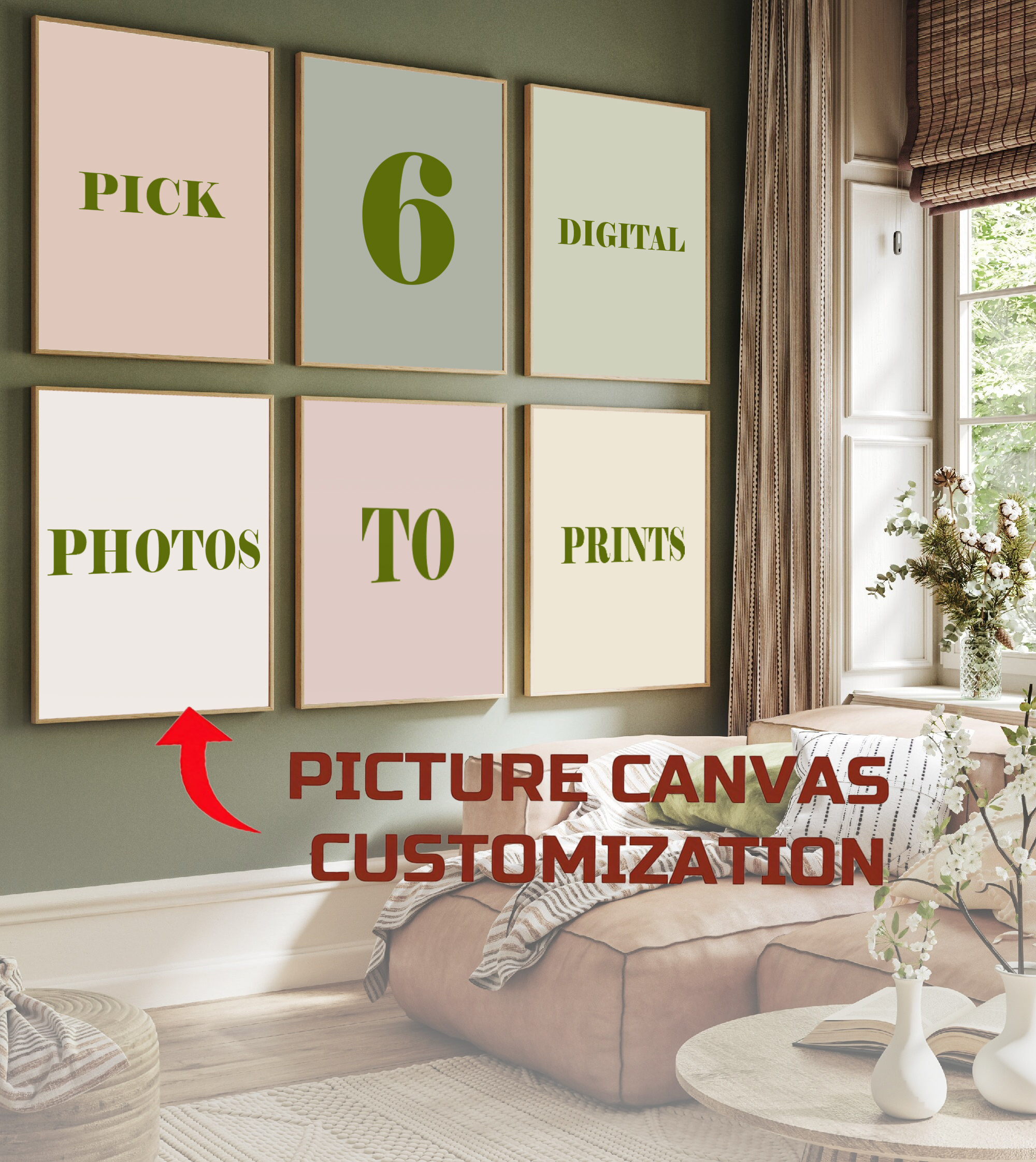 6pcs/set Custom Canvas Printin - Home Decor Kit review and price