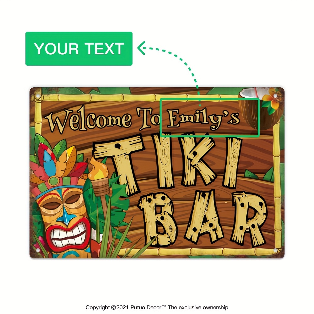 Custom  Decor Tiki Bar Sign, P - Home Decor Kolkata review and price