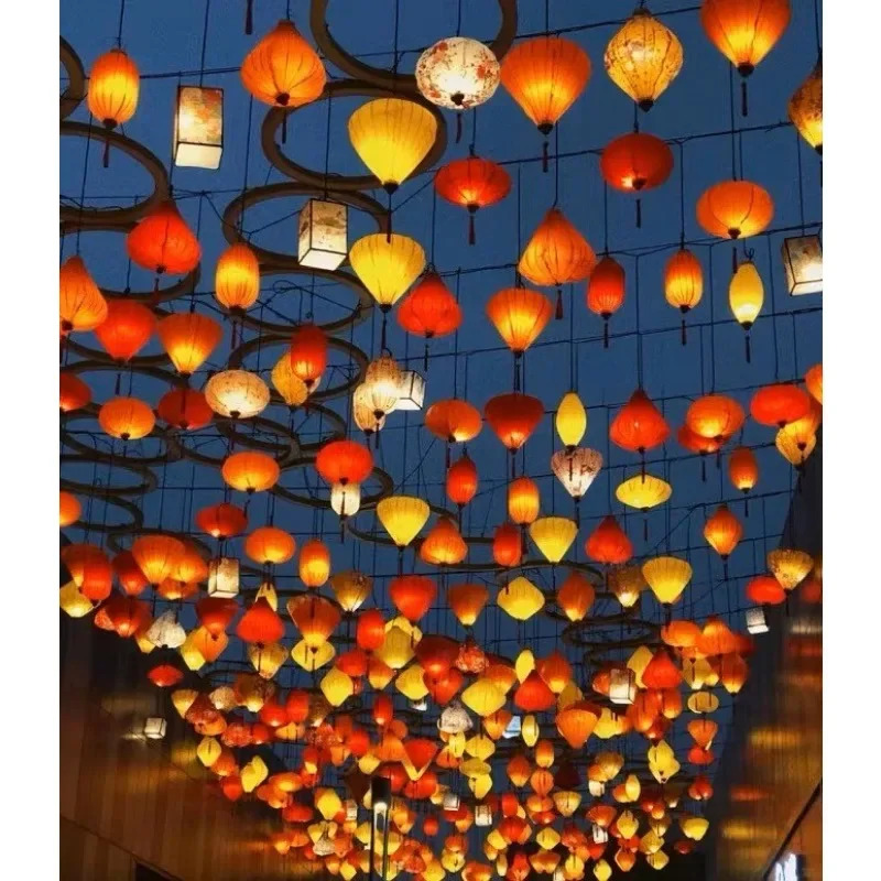 Vintage Silk Lanterns 12 inch  - Home Decor Vietnam review and price
