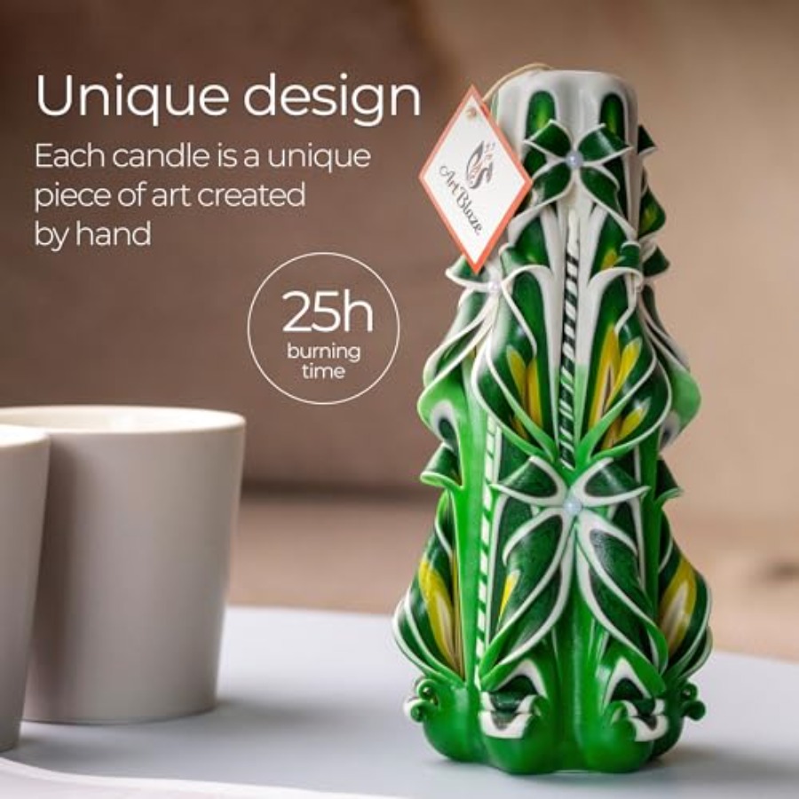 Carved Candles - Handmade Long - Home Decor Handmade review and price